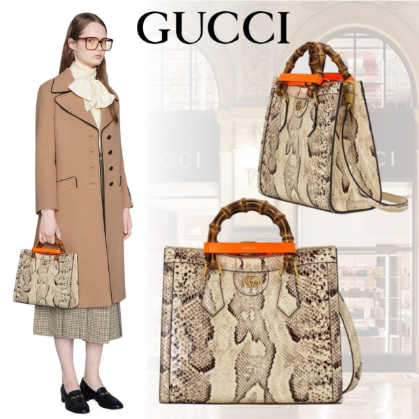 Túi Gucci Diana Small Python Tote Bag 660195-LU3ZT-9561 - Ảnh 2