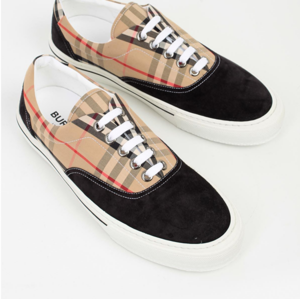 Giày Burberry Cotton Suede Vintage Check 80163011 - Ảnh 5