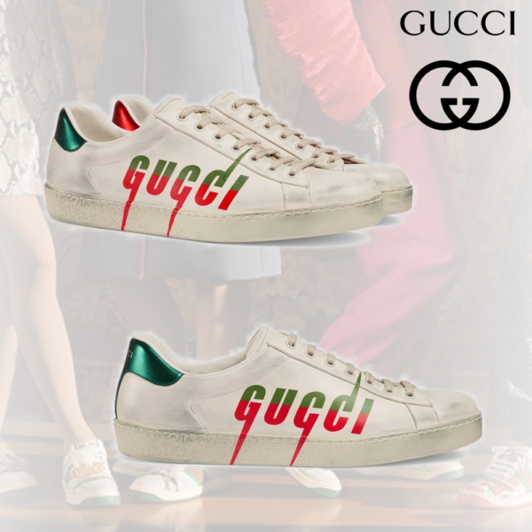 Giày Gucci Ace 'Blade  Distressed White' 576137-A38V0-9090 - Ảnh 6