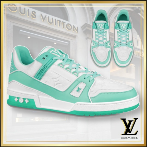 Giày Louis Vuitton LV Trainers 'Green' 1A8KBQ - Ảnh 3