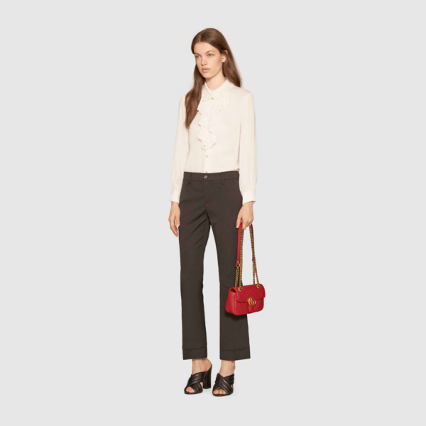 Túi Gucci GG Marmont Matelassé Mini Bag Red 446744 DTDIT 6433 - Ảnh 3