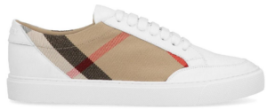 Giày Burberry House Check And Leather 'Optic White' 80243261