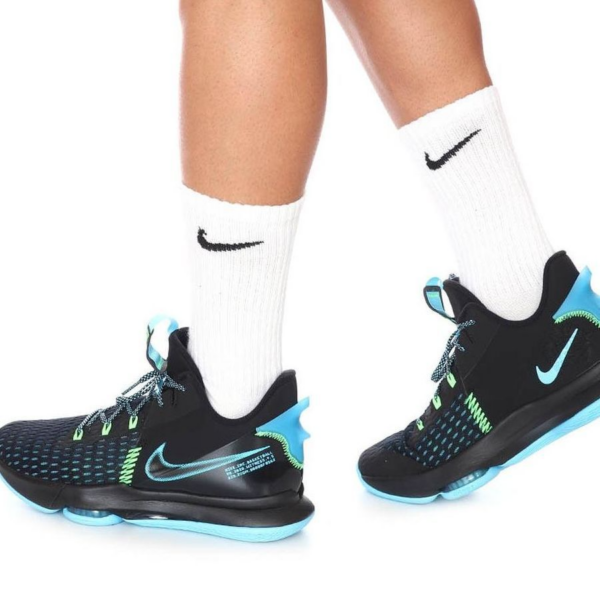 Giày Nike LeBron Witness 5 'Black Light Blue Fury' CQ9380-004 - Ảnh 5