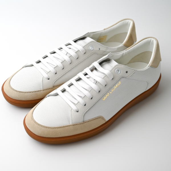 Giày Saint Laurent SL10 Court Classic Leather White 6032231JZF09674 - Ảnh 4