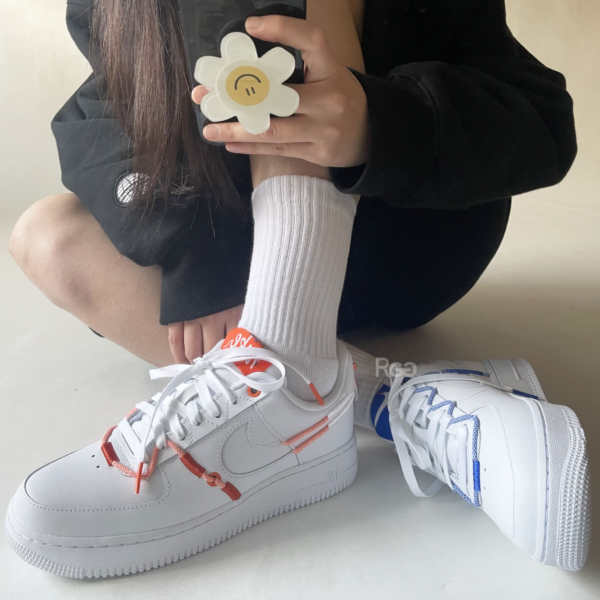 Giay Nike Air Force 1 'White and Safety Orange' DH4408-100