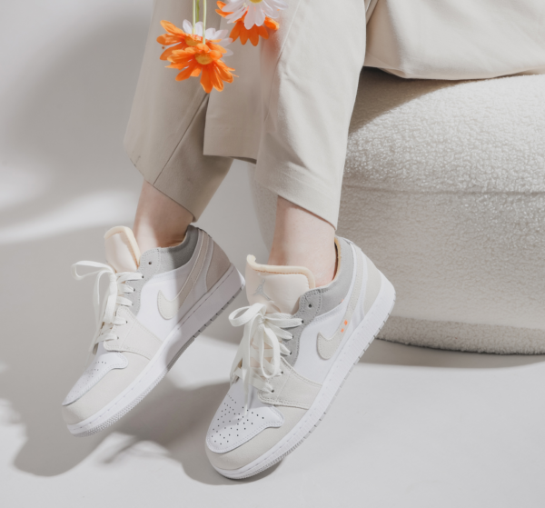 Giày Nike Air Jordan 1 Low SE GS Craft ‘Inside Out’ DQ3727-100 - Ảnh 5