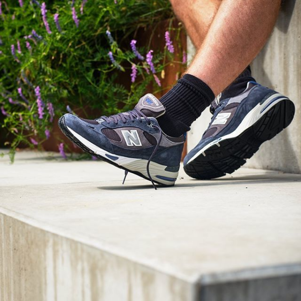 Giày New Balance 991 Made In England 'Grey Blue' M991GRB - Ảnh 3
