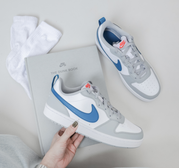 Giày Nike Court Borough Low 2 GS 'Light Smoke Grey' BQ5448-117 - Ảnh 2