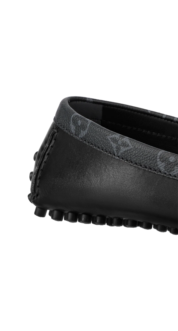 Giày Louis Vuitton Hockenheim Moccasins 'Black' 1AA09S - Ảnh 4