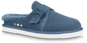 Giày Louis Vuitton LV Easy Mules With Fur 'Blue' 1A9INY