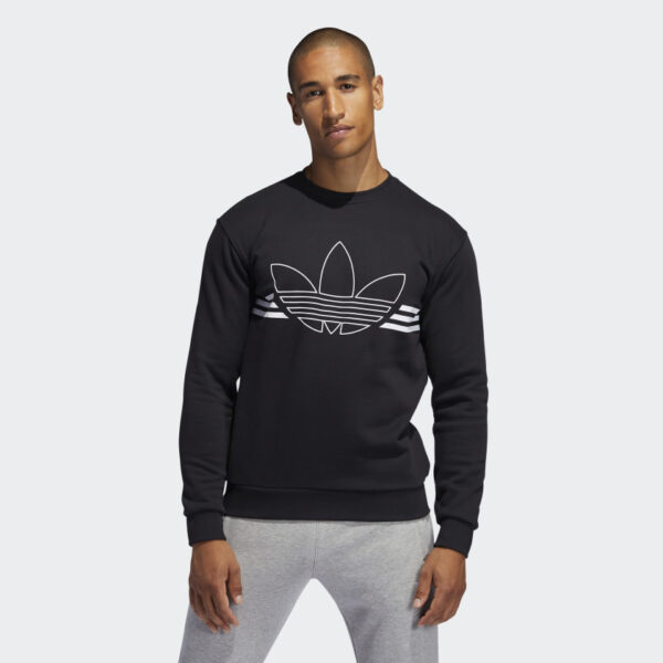 Áo Adidas Outline Crewneck Sweatshirt Black ED4687 - Ảnh 3
