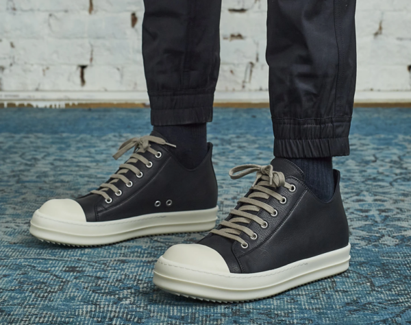 Giày Rick Owens Black Low Sneakers  RU21S6891 - Ảnh 4