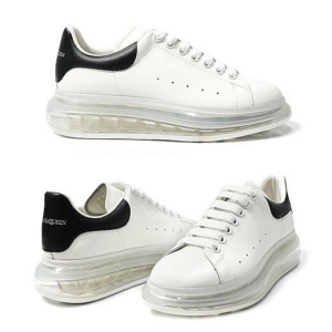 Alternative view of Giày Alexander McQueen Sneaker Clear Sole 'Black White' 604232-WHX98-9061