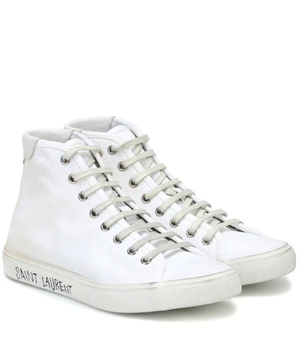 Giày Saint Laurent Malibu Mid Optic White 649249-00NG0-9030 - Ảnh 4