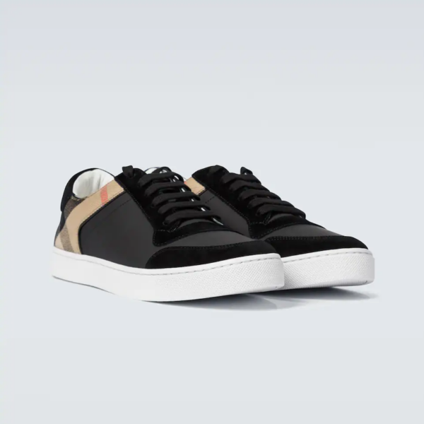 Giày Burberry Suede And House Check 'Black' 80241241 - Ảnh 4