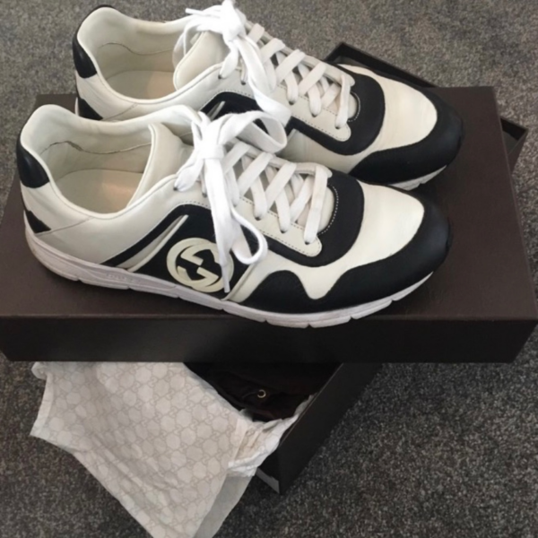 Giày Gucci Leather Low 'Black' 426184-AYO10-1063 - Ảnh 5
