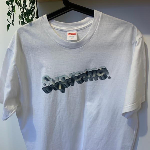 Áo Supreme Chrome Logo Tee White - Ảnh 2