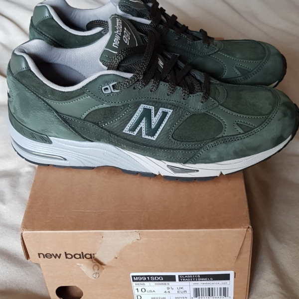 Giày New Balance 991 Made in England 'Dark Green' M991SDG - Ảnh 4