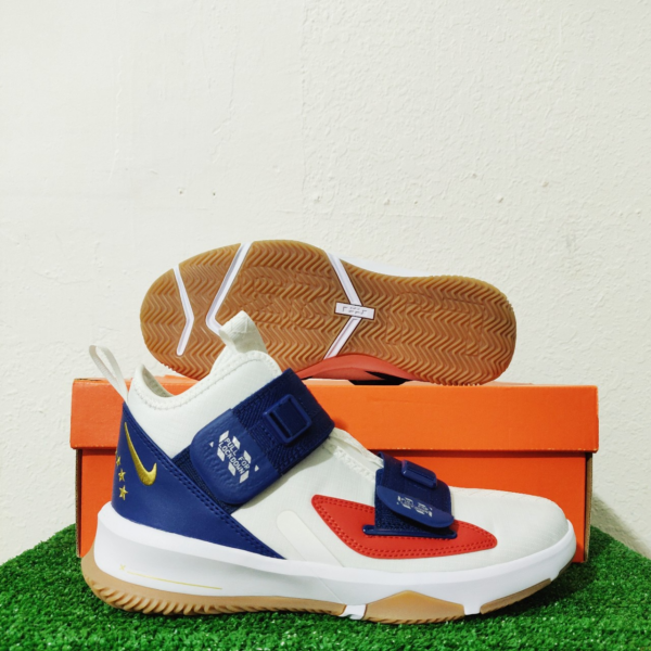 Giày Nike LeBron Soldier 13 LA GS ' White Coastal Blue' CU4133-124 - Ảnh 3