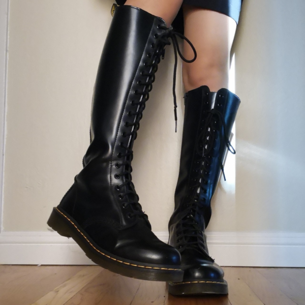 Giày Dr. Martens 1B60 Virginia Leather Knee High Boot 'Black' 23889001 - Ảnh 2