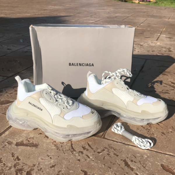 Giày Balenciaga Triple S Sneaker Clear Sole Beige 544351 W2GA1 9002 - Ảnh 3