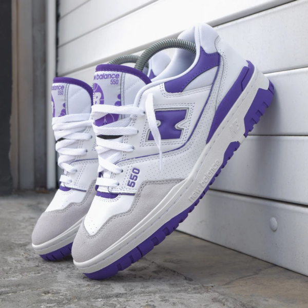 Giày New Balance 550 'White Purple' BB550WR1 - Ảnh 6