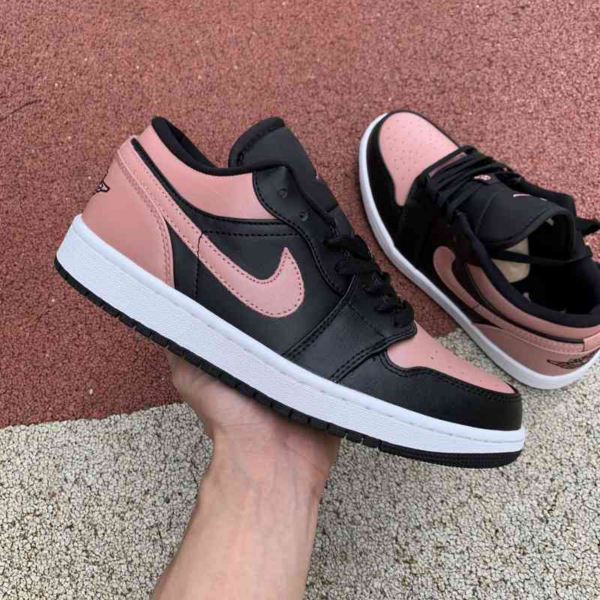 Giày Nike Air Jordan 1 Low GS 'Crimson Tint' 553560-034 - Ảnh 6