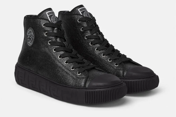 Giày Versace Greca Suede High Top Trainers 'Black' DSU8403-1A02718-1B00P - Ảnh 4