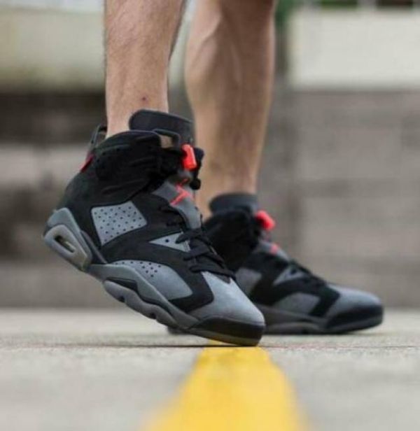 Giày Nike Paris Saint-Germain x Air Jordan 6 Retro BG 'Iron Grey' CN1078-001 - Ảnh 3