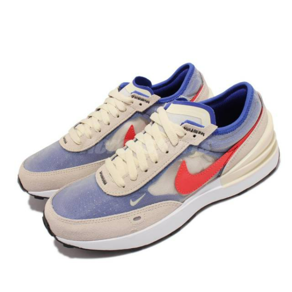 Giày Nike Waffle One Natural Crimson GS DC0481-101 - Ảnh 2