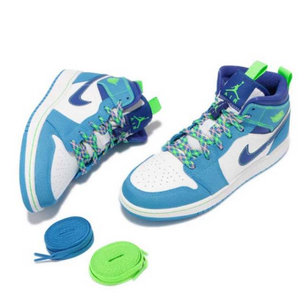 Giày Nike Air Jordan 1 Mid SE GS 'Sprite' DA8010-400 - Ảnh 4