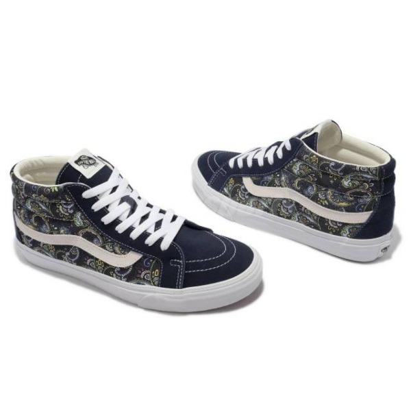 Giày Vans Sk8-Mid Reissue Paisley 'Blue White' VN0A391FITN - Ảnh 3