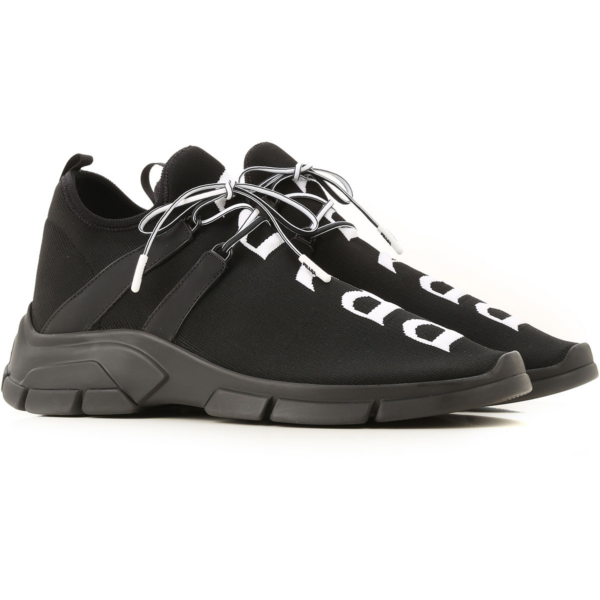 Giày Prada Knit Fabric Sneakers 'Black' 4E3492_3V98_F0IAU - Ảnh 6