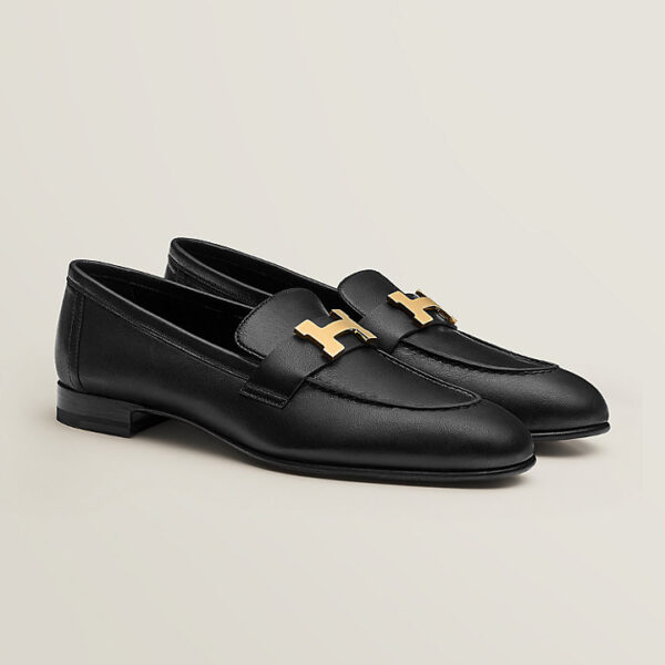 Giày Hermes Paris Loafer 'Black Noir' H182182Z04380 - Ảnh 2