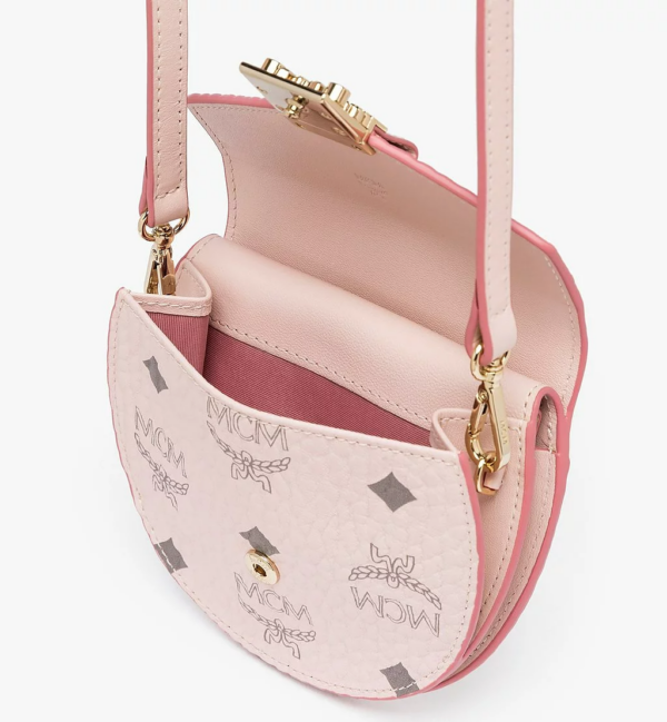 Túi MCM Patricia Round Crossbody Wallet Visetos Pink MYSAAPA03QH001 - Ảnh 4