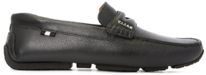 Giày Bally Pablon Pebbled Leather Loafers 'Black' PAVEL-300