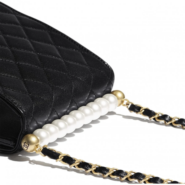 Túi Chanel Wmns Flap Bag Goatskin Imitation Pearl Black AS0584-B02156-94305 - Ảnh 3