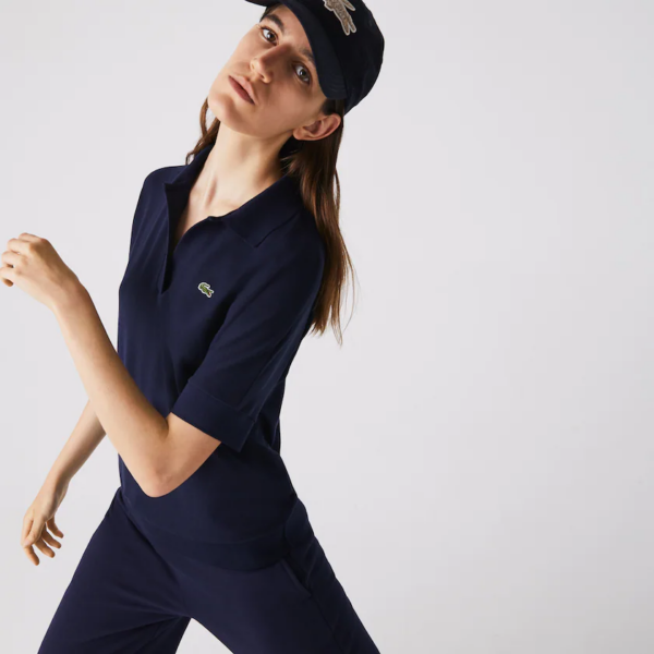 Áo Lacoste Stingray Fit Women's Pique Polo Short Sleeve T-shirt PF0504-166 - Ảnh 3