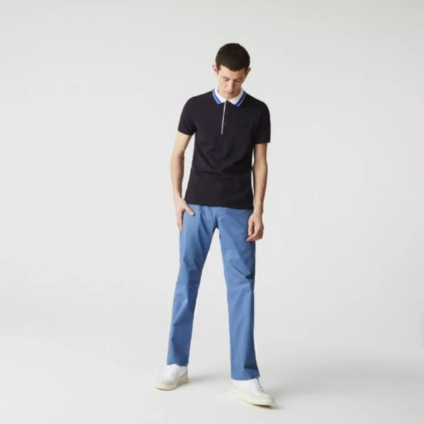 Áo Men’s Lacoste Striped Collar Polo Shirt 'Black' PH0047-K8Z - Ảnh 4