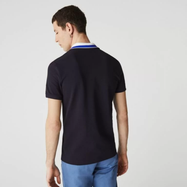 Áo Men’s Lacoste Striped Collar Polo Shirt 'Black' PH0047-K8Z - Ảnh 3