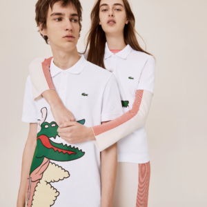 Alternative view of Áo Lacoste Unisex Jean-Michel Tixier Print Classic Fit Polo Shirt PH0410-JD4