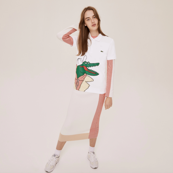 Áo Lacoste Unisex Jean-Michel Tixier Print Classic Fit Polo Shirt PH0410-JD4 - Ảnh 4