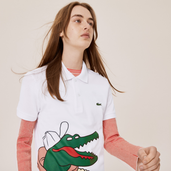 Áo Lacoste Unisex Jean-Michel Tixier Print Classic Fit Polo Shirt PH0410-JD4 - Ảnh 3