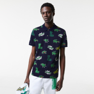 Ao Lacoste Holiday Regular Fit Crocodile Print 'Navy Blue' PH1464-QRN