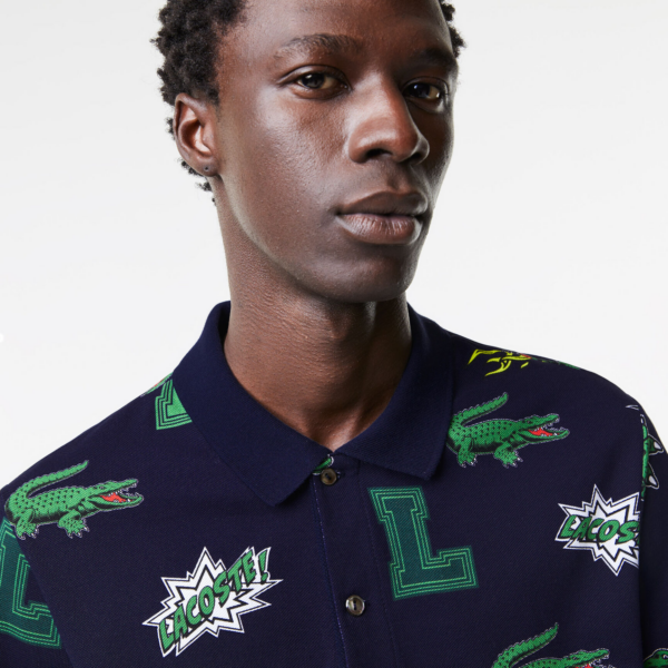 Ao Lacoste Holiday Regular Fit Crocodile Print 'Navy Blue' PH1464-QRN