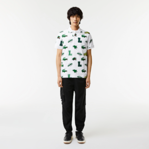 Ao Lacoste Regular Fit Crocodile Print 'White' PH1464-SBH
