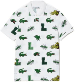 Ao Lacoste Regular Fit Crocodile Print 'White' PH1464-SBH