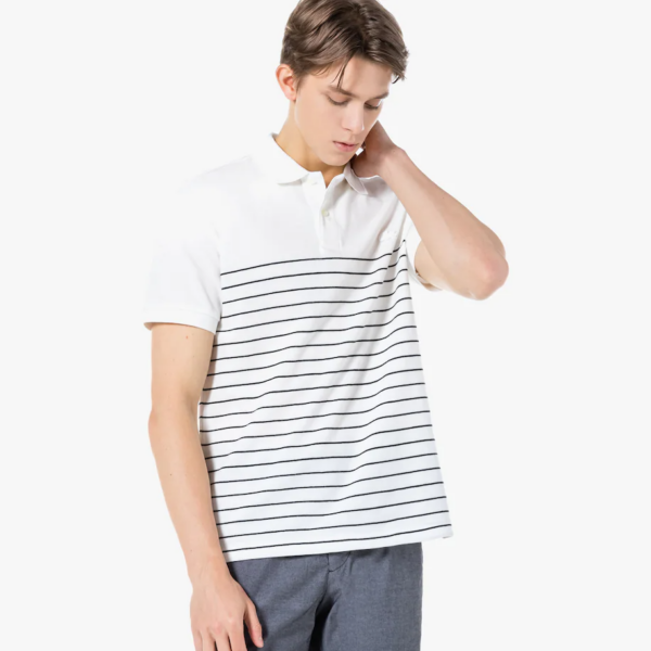 Áo Lacoste Men's Cotton Linen Blend Polo PH181E-51G-70V - Ảnh 3