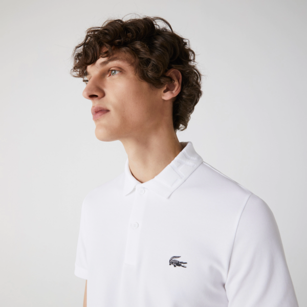 Áo Lacoste Men's Slim Fit Stretch Cotton Pique Polo Shirt PH1848-001 - Ảnh 2