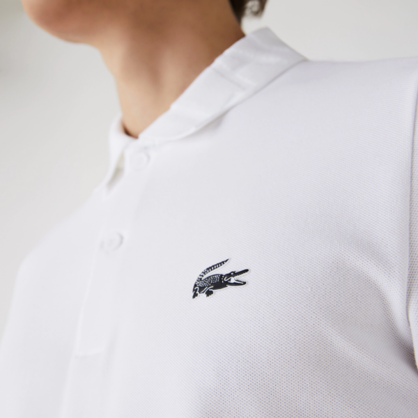 Áo Lacoste Men's Slim Fit Stretch Cotton Pique Polo Shirt PH1848-001 - Ảnh 6